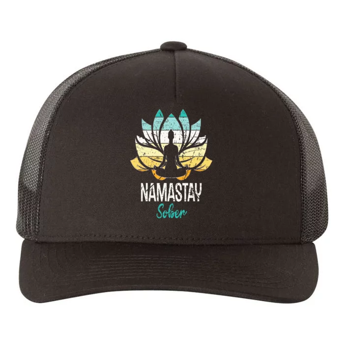 Namastay Sober NA AA 12 Step Recovery Narcotics Anonymous Yupoong Adult 5-Panel Trucker Hat