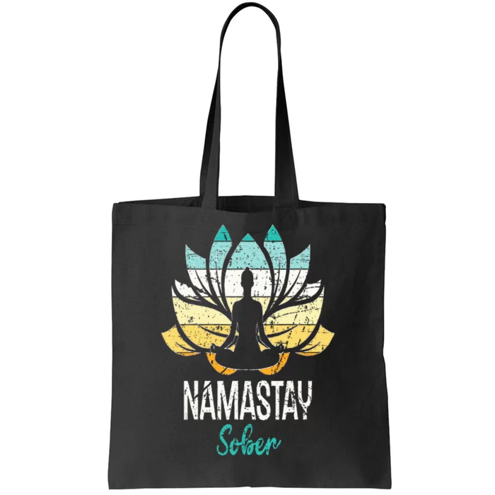 Namastay Sober NA AA 12 Step Recovery Narcotics Anonymous Tote Bag