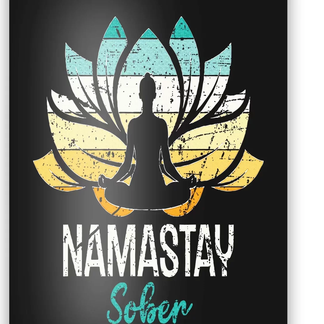 Namastay Sober NA AA 12 Step Recovery Narcotics Anonymous Poster