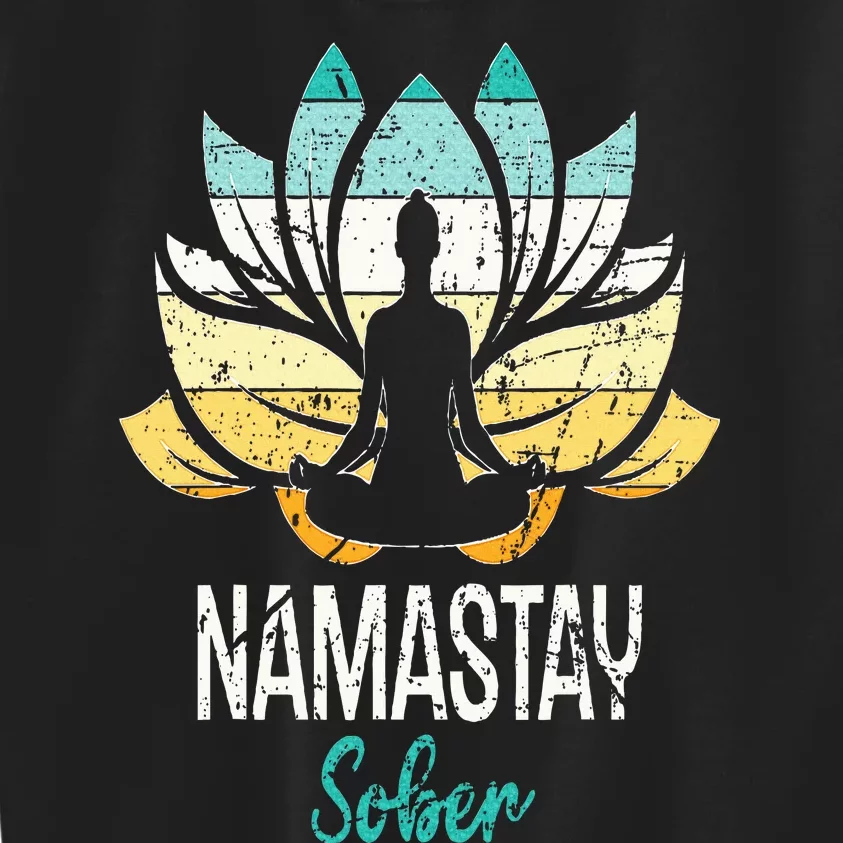 Namastay Sober NA AA 12 Step Recovery Narcotics Anonymous Kids Sweatshirt