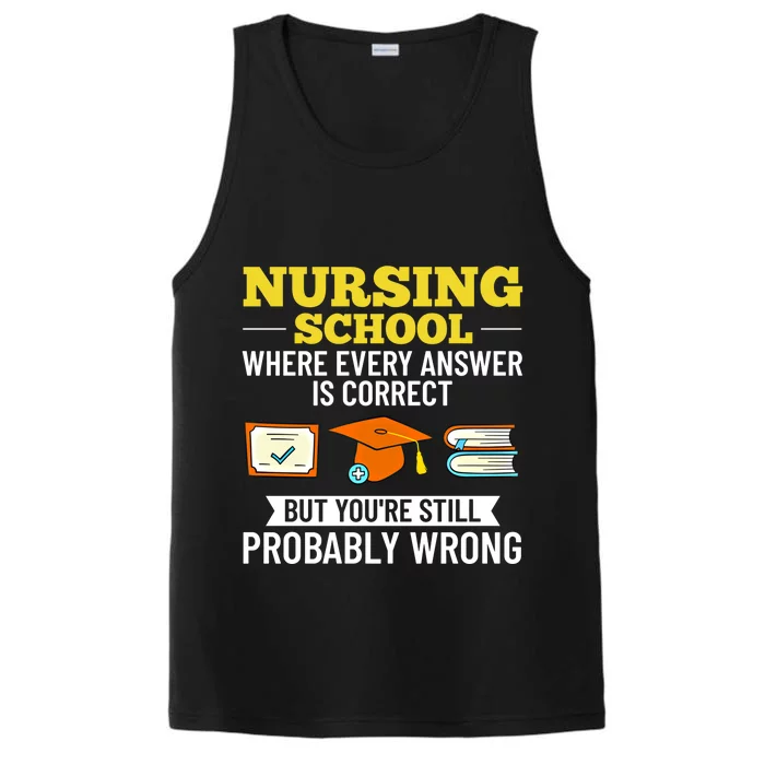 Nurse Student Nursing School Education Graduate Gift Performance Tank