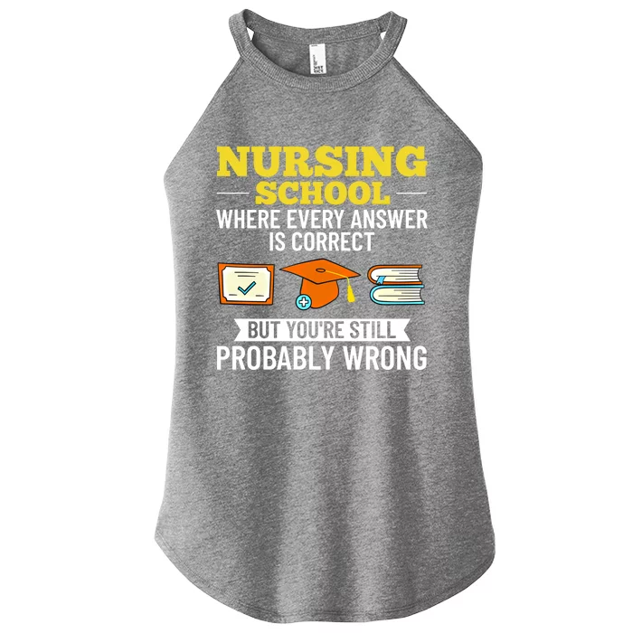 Nurse Student Nursing School Education Graduate Gift Women’s Perfect Tri Rocker Tank