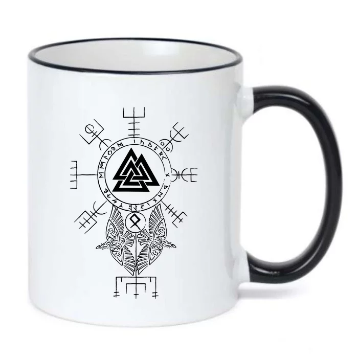 Norse Symbol Black Color Changing Mug