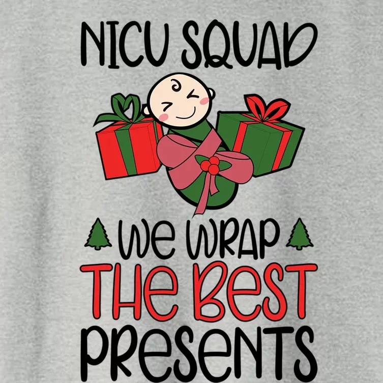 Nicu Squad Nicu Nurse Christmas Nicu Nursing Crew Xmas Cool Gift Women's Crop Top Tee