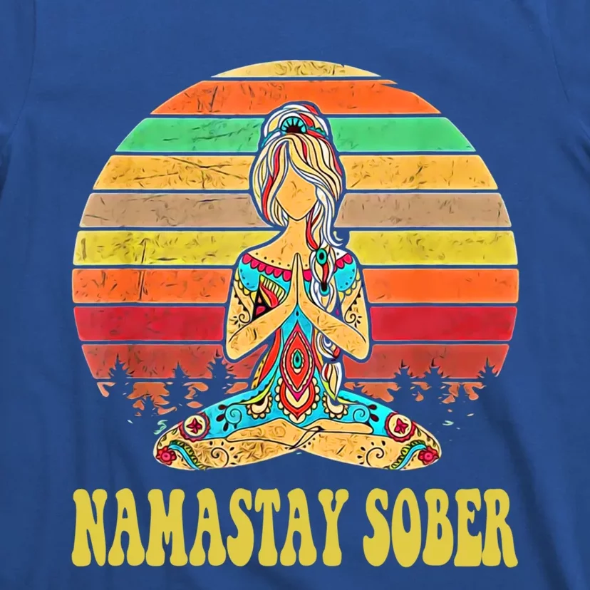 Namastay Sober Na Aa 12 Step Recovery Narcotics Anonymous Great Gift T-Shirt