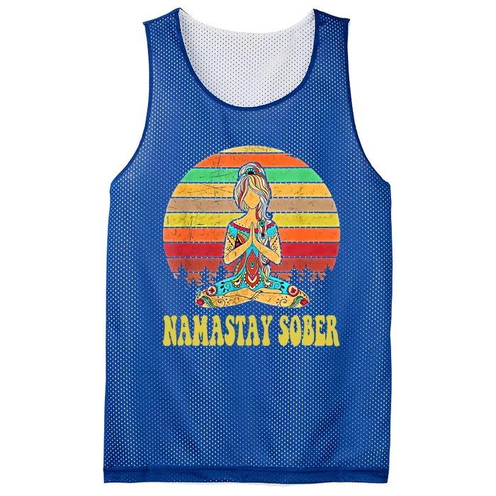 Namastay Sober Na Aa 12 Step Recovery Narcotics Anonymous Great Gift Mesh Reversible Basketball Jersey Tank