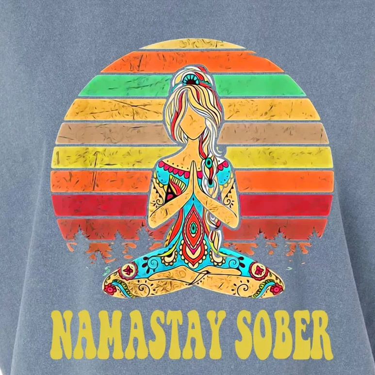 Namastay Sober Na Aa 12 Step Recovery Narcotics Anonymous Great Gift Garment-Dyed Women's Muscle Tee