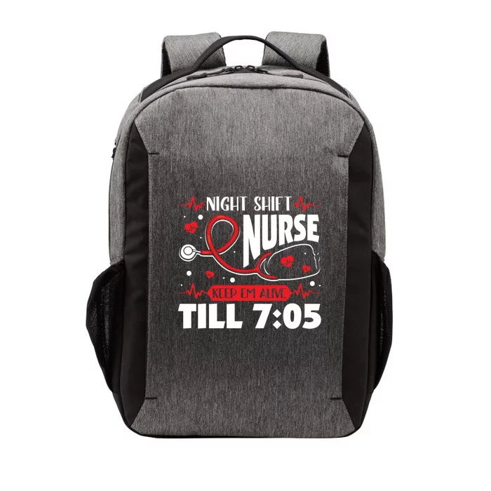 Night Shift Nurse Keep Em Alive Night Shift Nurse Gift Vector Backpack