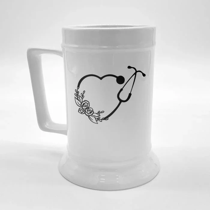 Nurse Stethoscope Nurse Medical Gift Front & Back Beer Stein