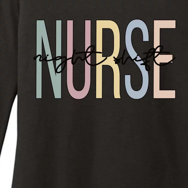 Night Shift Nurse Boho Night Shift Nursing Gift Womens CVC Long Sleeve Shirt