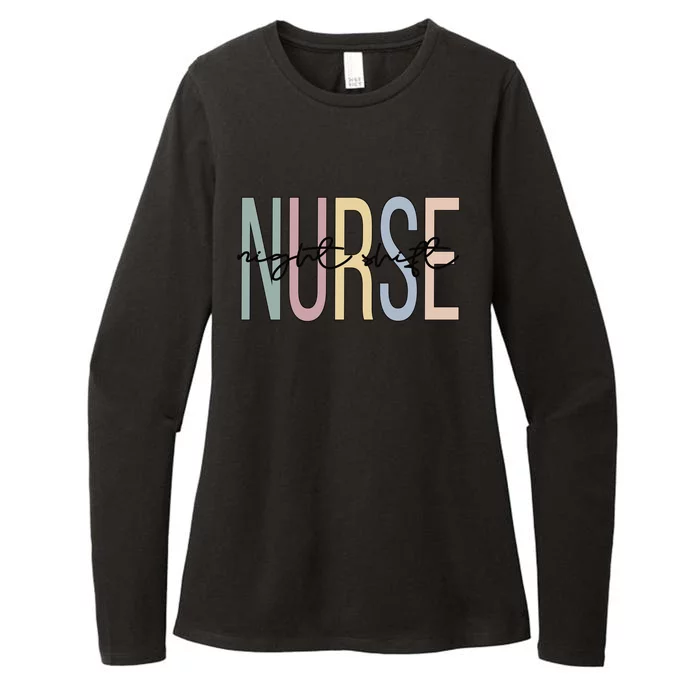 Night Shift Nurse Boho Night Shift Nursing Gift Womens CVC Long Sleeve Shirt