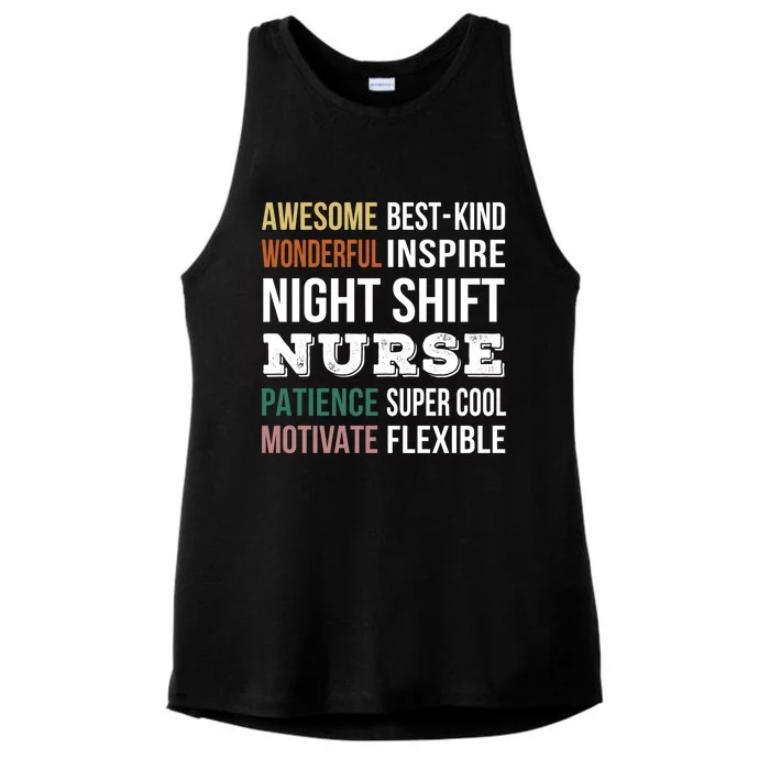 Night Shift Nurse Tee Funny Appreciation Gift Ladies Tri-Blend Wicking Tank