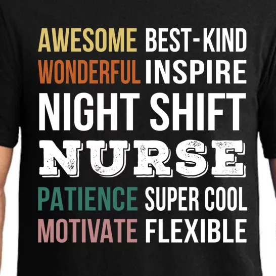 Night Shift Nurse Tee Funny Appreciation Gift Pajama Set