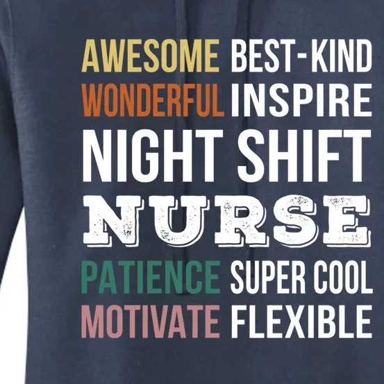 Night Shift Nurse Tee Funny Appreciation Gift Women's Pullover Hoodie