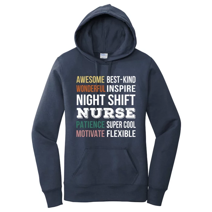 Night Shift Nurse Tee Funny Appreciation Gift Women's Pullover Hoodie