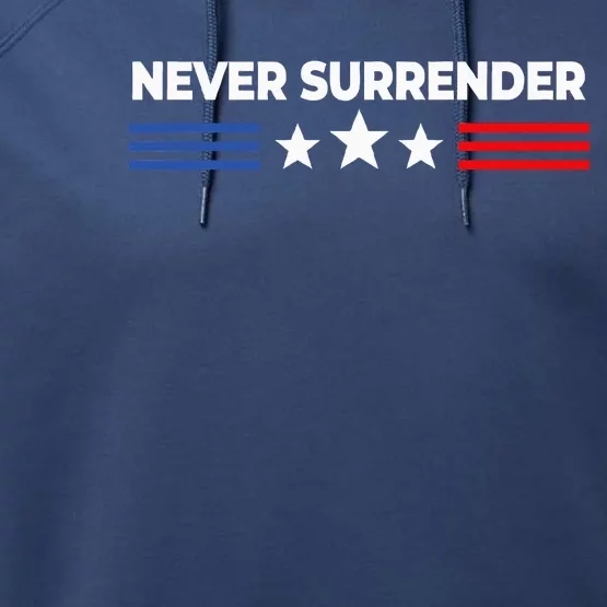 Never Surrender Never Surrender Performance Fleece Hoodie