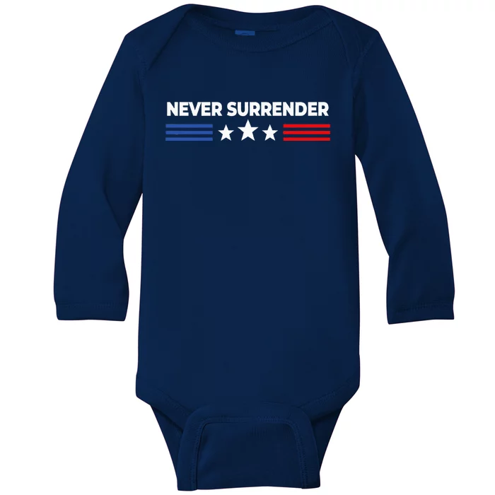 Never Surrender Never Surrender Baby Long Sleeve Bodysuit