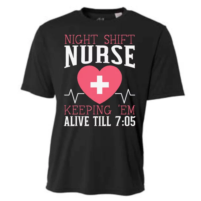 Night Shift Nurse Graveyard Shift Worker Employee Cooling Performance Crew T-Shirt