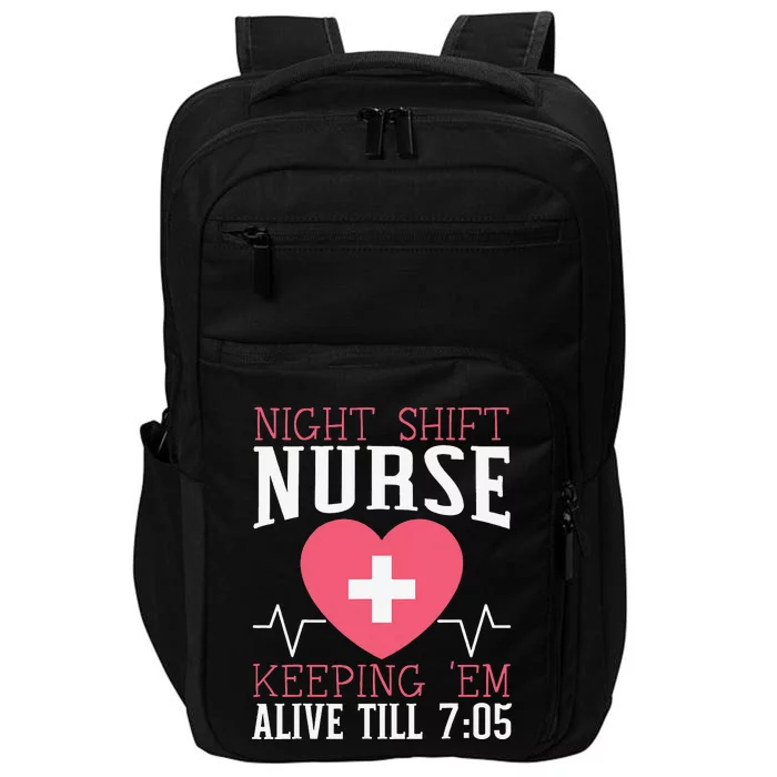 Night Shift Nurse Graveyard Shift Worker Employee Impact Tech Backpack