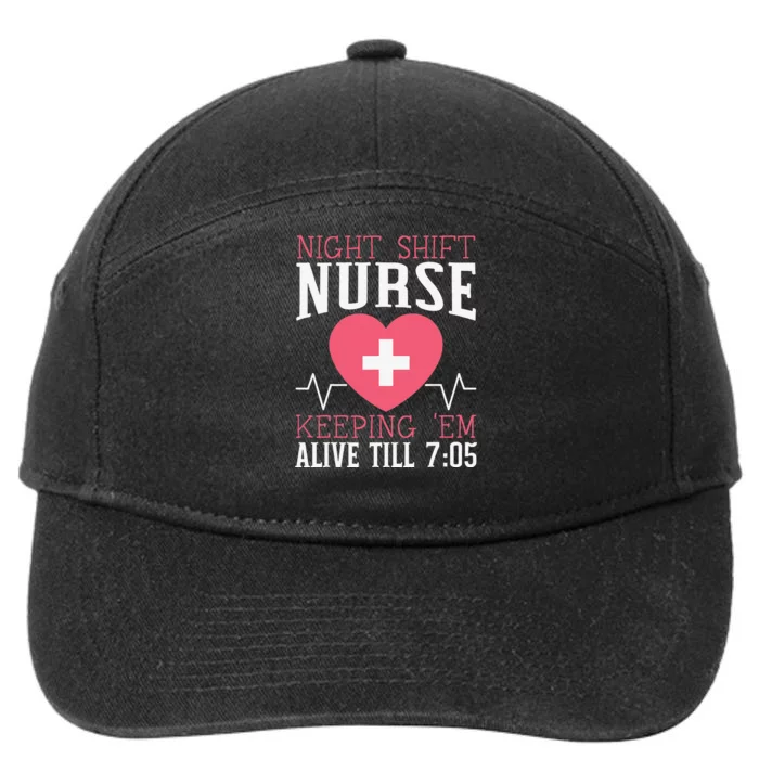 Night Shift Nurse Graveyard Shift Worker Employee 7-Panel Snapback Hat