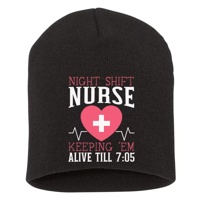 Night Shift Nurse Graveyard Shift Worker Employee Short Acrylic Beanie