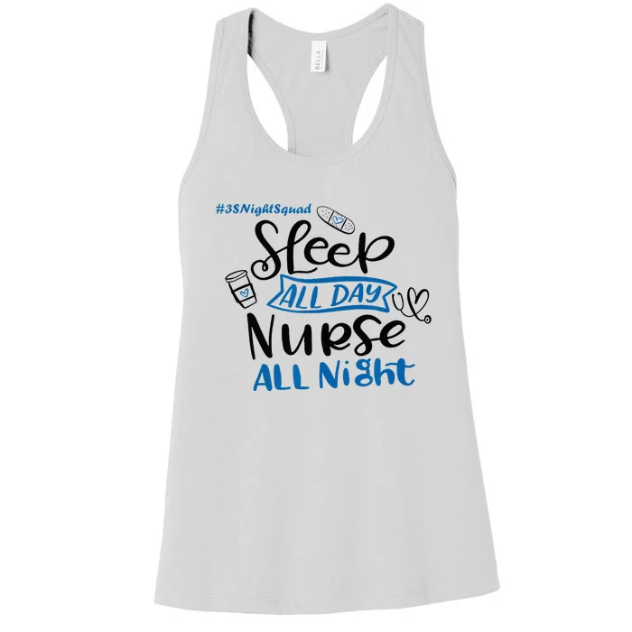 Night Shift Nurse 3S Variant Women's Racerback Tank