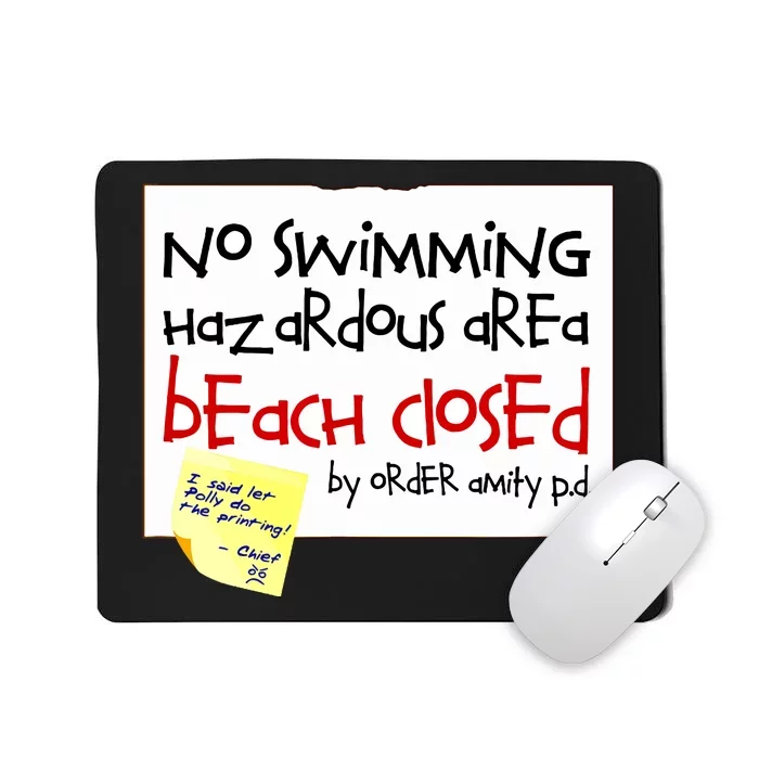 No Swimming Mousepad