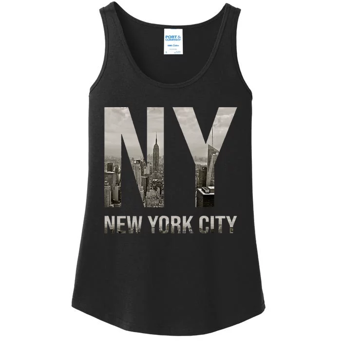 Nyc Skylines New York City That Never Sleeps Ladies Essential Tank