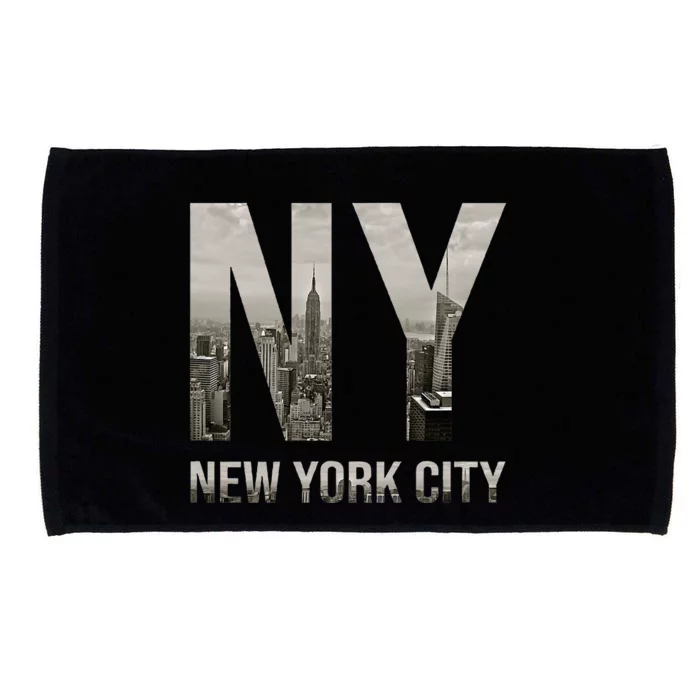 Nyc Skylines New York City That Never Sleeps Microfiber Hand Towel