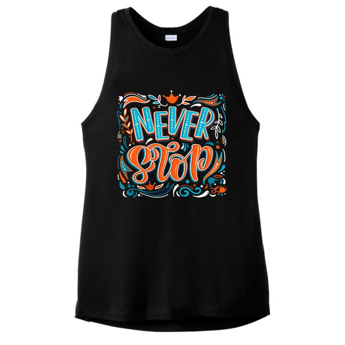 Never Stop Ladies Tri-Blend Wicking Tank