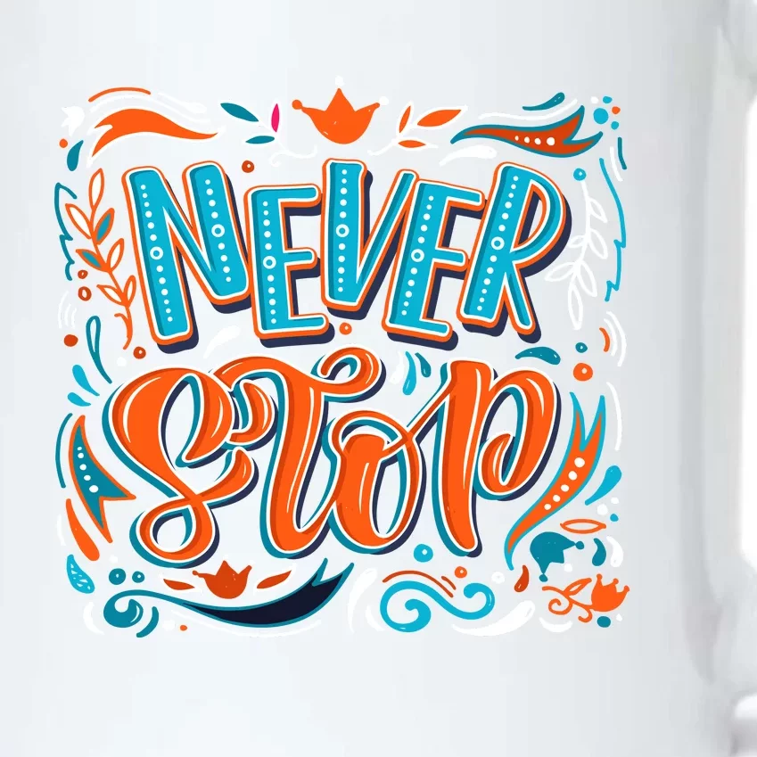 Never Stop Black Color Changing Mug