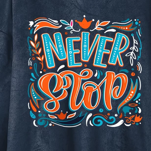 Never Stop Hooded Wearable Blanket