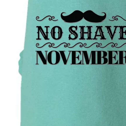 No Shave November Mustache Funny Doggie 3-End Fleece Hoodie