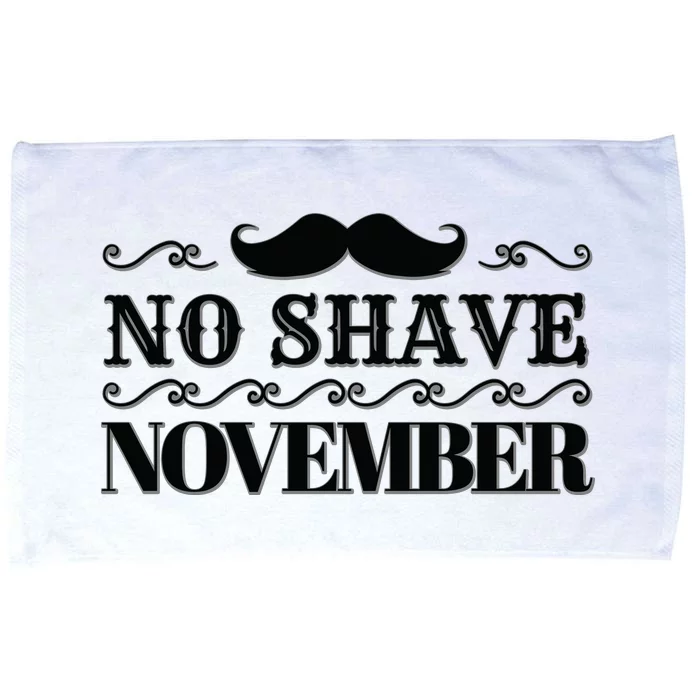 No Shave November Mustache Funny Microfiber Hand Towel