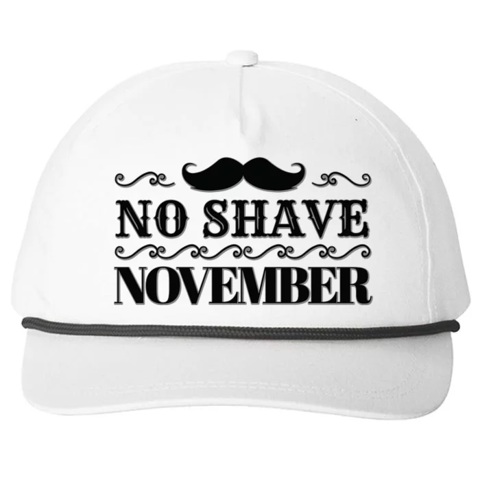 No Shave November Mustache Funny Snapback Five-Panel Rope Hat