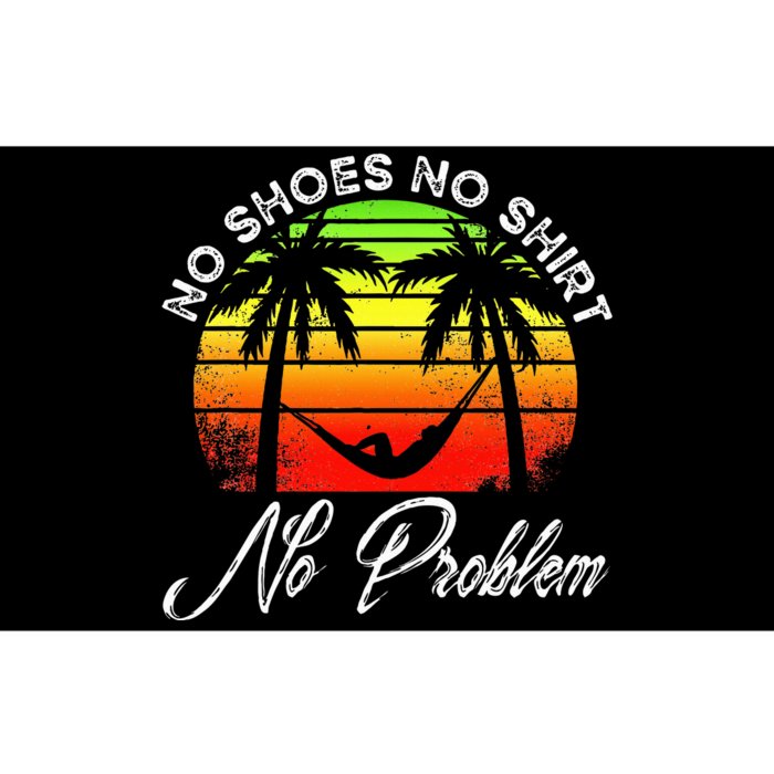 No Shoes No Clothes No Problem Island Palm Vacation Bumper Sticker