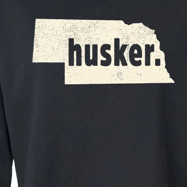 Nebraska State Nickname Husker Cropped Pullover Crew