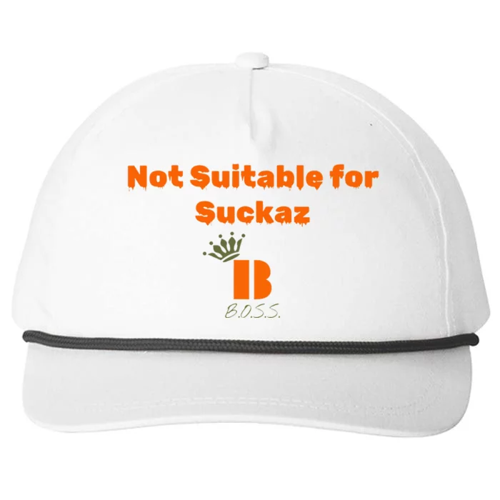 Not Suitable Snapback Five-Panel Rope Hat