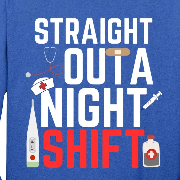 Night Shift Nurse Emergency Registered Nurse Gift Long Sleeve Shirt