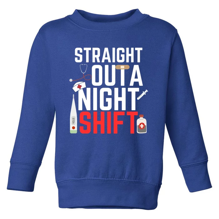 Night Shift Nurse Emergency Registered Nurse Gift Toddler Sweatshirt