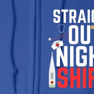 Night Shift Nurse Emergency Registered Nurse Gift Full Zip Hoodie