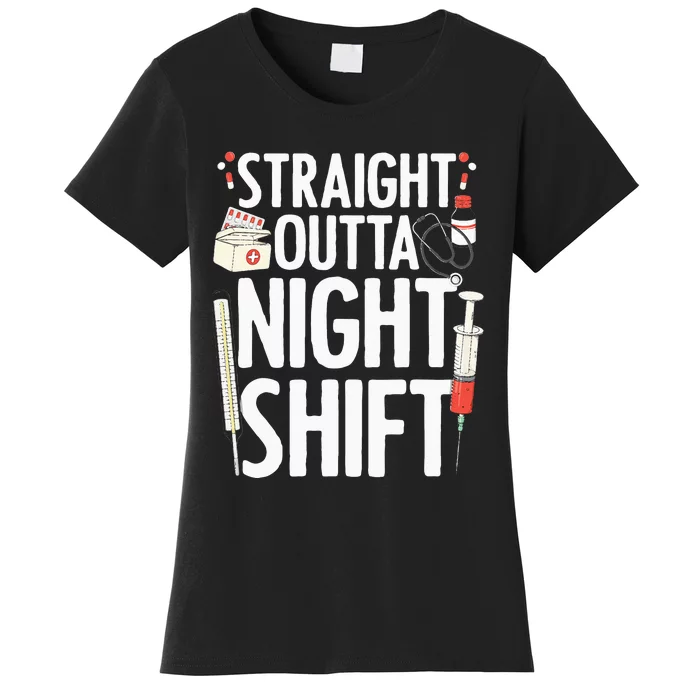 Night Shift Nurse For Men Women Emergency Registered Nurse Women's T-Shirt