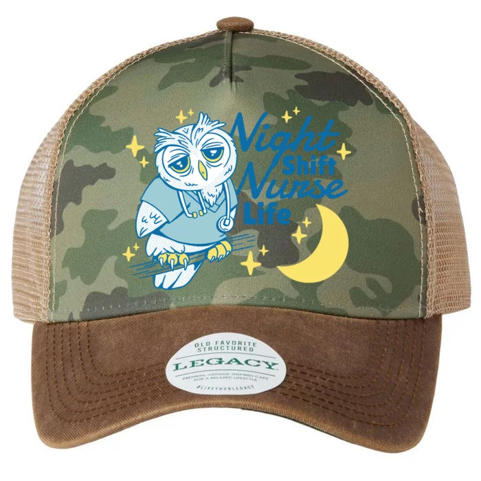 Night Shift Nurse Life Owl Legacy Tie Dye Trucker Hat