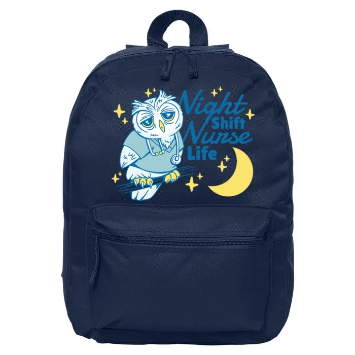 Night Shift Nurse Life Owl 16 in Basic Backpack