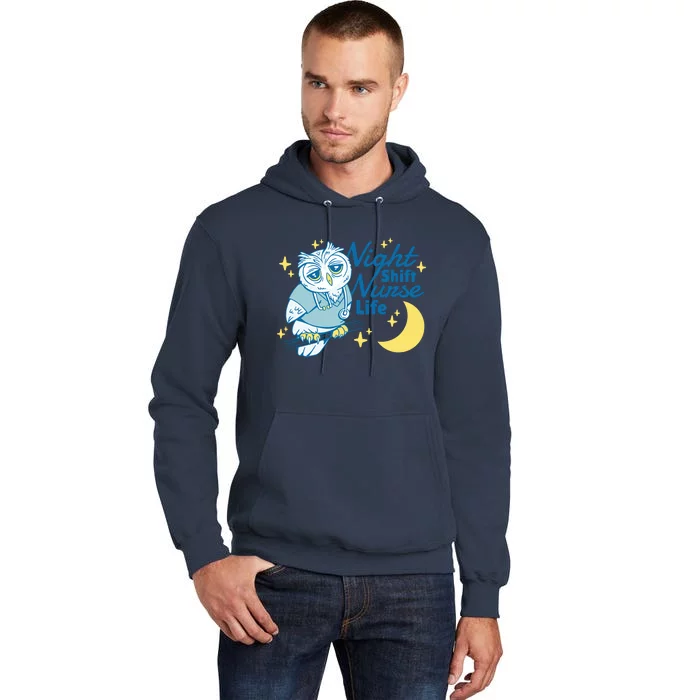 Night Shift Nurse Life Owl Tall Hoodie