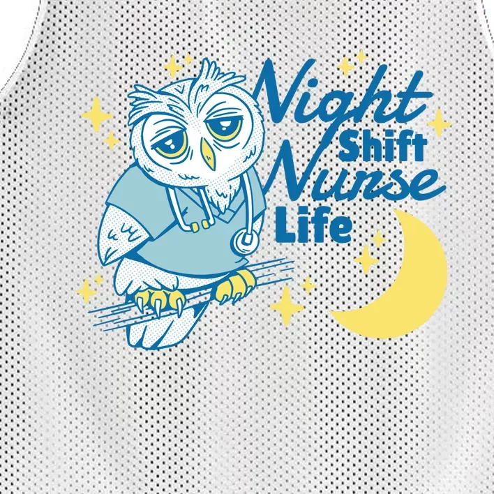 Night Shift Nurse Life Owl Mesh Reversible Basketball Jersey Tank