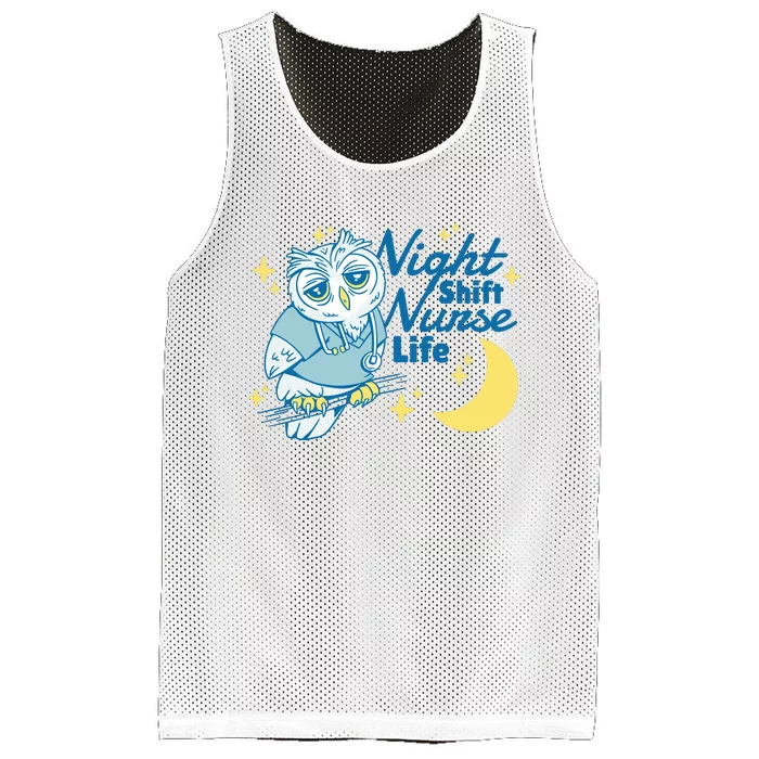 Night Shift Nurse Life Owl Mesh Reversible Basketball Jersey Tank