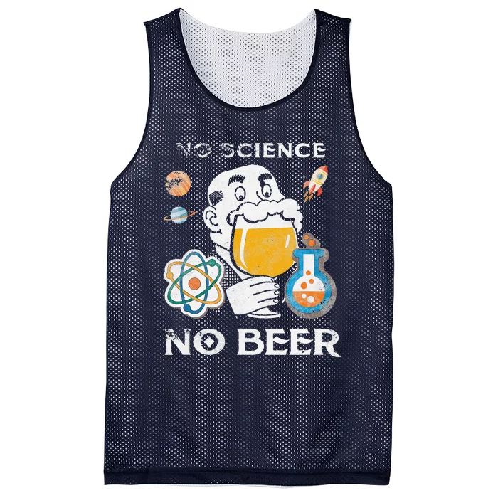 No Science No Beer Funny March Earth Day Student Mesh Reversible Basketball Jersey Tank