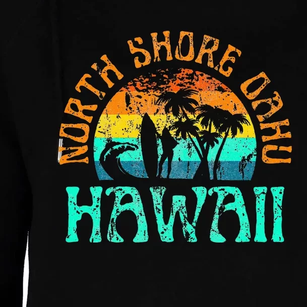 North Shore Oahu Hawaii Surf Beach Surfer Waves Womens Funnel Neck Pullover Hood