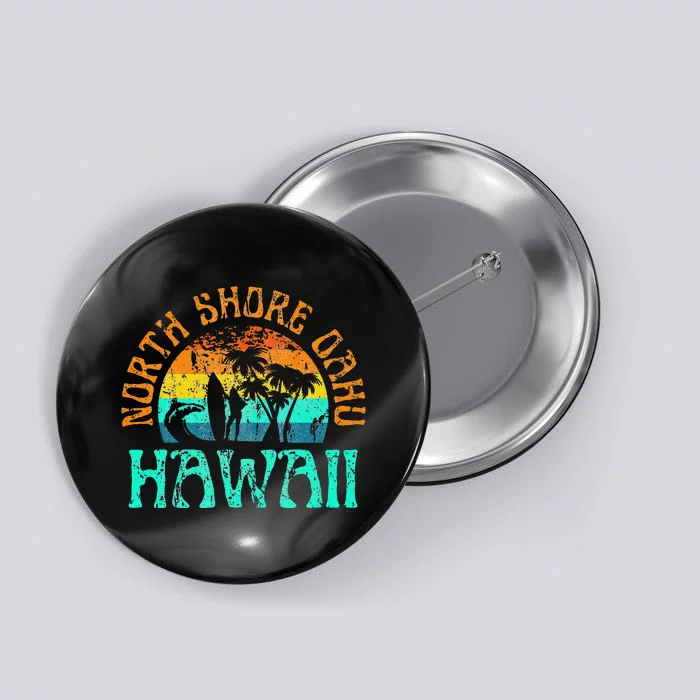 North Shore Oahu Hawaii Surf Beach Surfer Waves Button